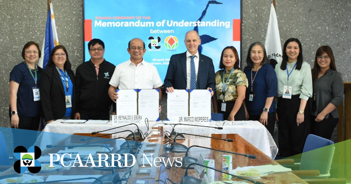 Transforming agriculture: DOST-PCAARRD and World Vegetable Center sign MOU for innovation